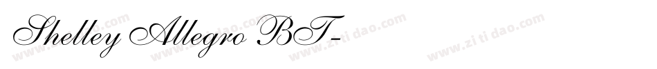 Shelley Allegro BT字体转换